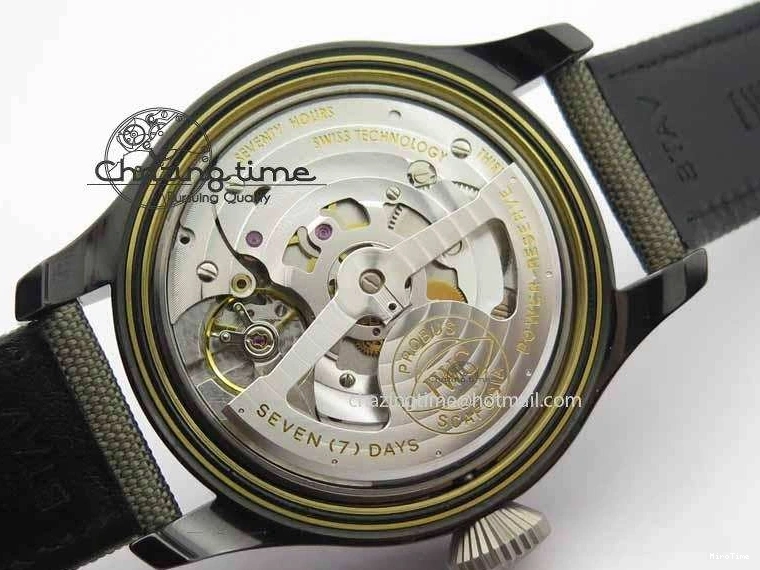 MIROTIME 0126 Big Pilot Real PR 48mm IW501902 Real Ceramic ZF 1:1 Best Edition On Green Nylon Strap A51111 V Durable 7249